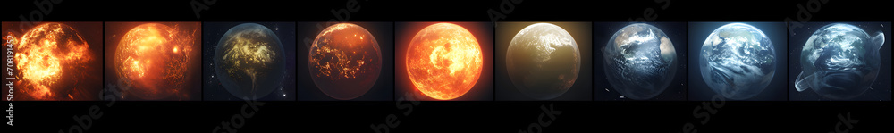 Fototapeta premium illustration of a set of planets