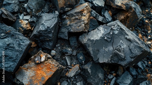 Natural black coal background