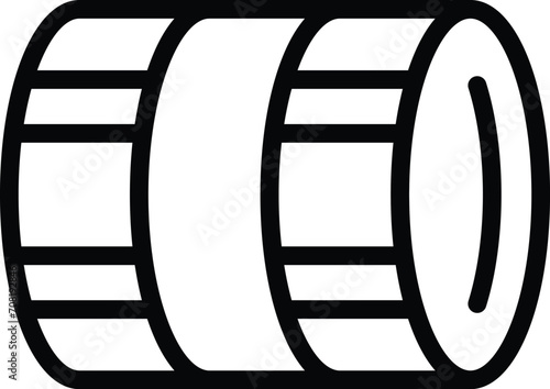 Dog school tunnel icon outline vector. Training course. Pup tube ebony