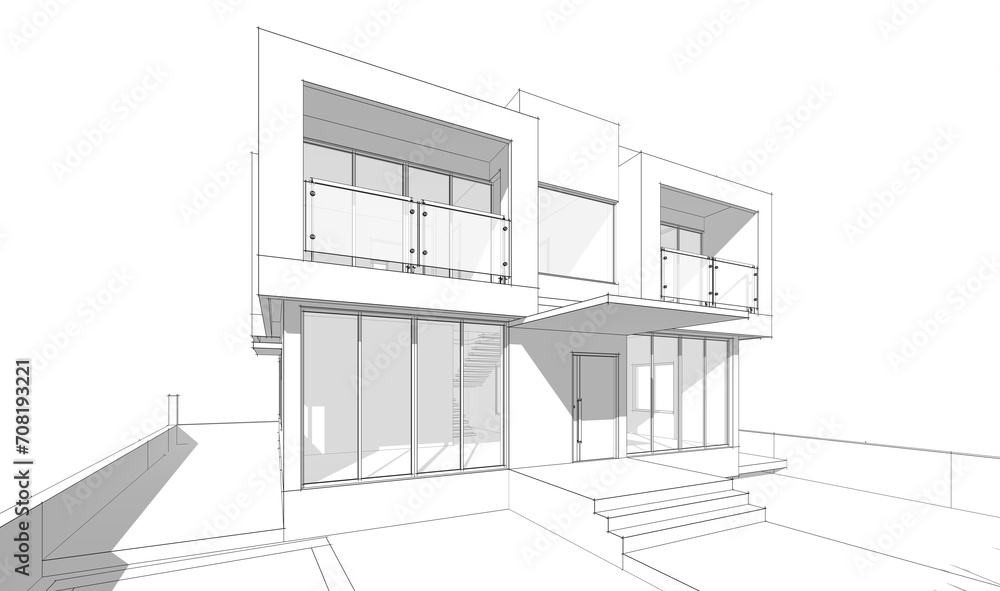 3d render of a modern house 3d render of a modern house