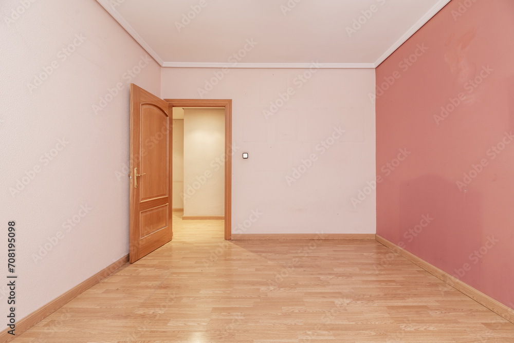 Fototapeta premium Room with terracotta and pale pink walls