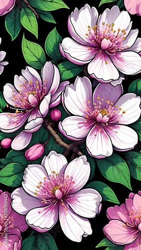 floral pattern with flowers