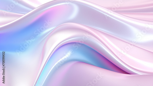 Abstract iridescent holographic vibrant texture. Color flow design. Colorful abstract gradient. Liquid waves for music poster, cover, banner, placard, flyer, presentation. 3D render