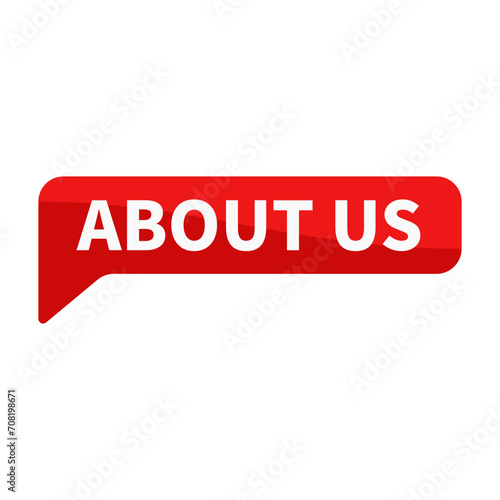 About Us Red Rectangle Shape For Information Detail Explain Purpose 