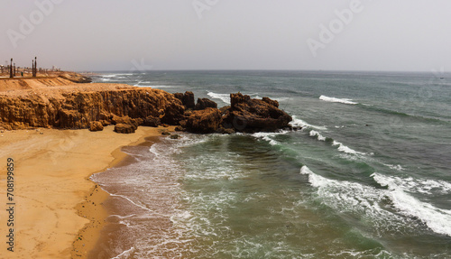 Beautiful natural view of seascape. Moroccan natural view of the sea, sky, rocks and waves. Moroccan atlantic coast. © Original creations