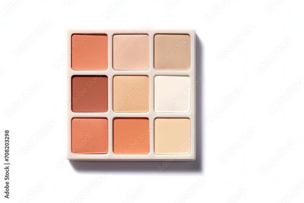 Fototapeta premium Compact Face Powder Palette with Neutral Tones