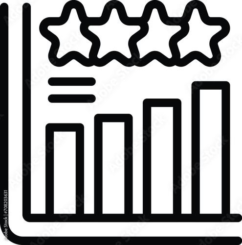 Sell shop graph icon outline vector. Interior market. Fashion outlet