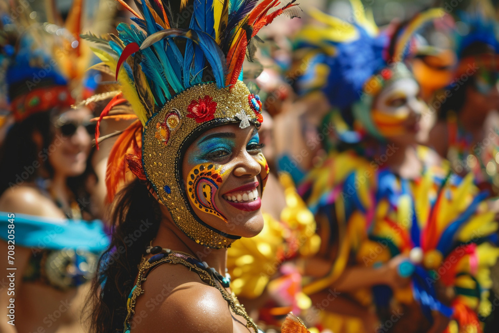 brazilian new year festival carnival. Generative AI