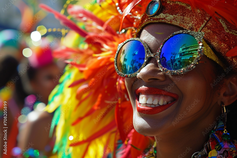 portrait of a person with a carnival. Generative AI portrait of a person with a carnival. Generative AI