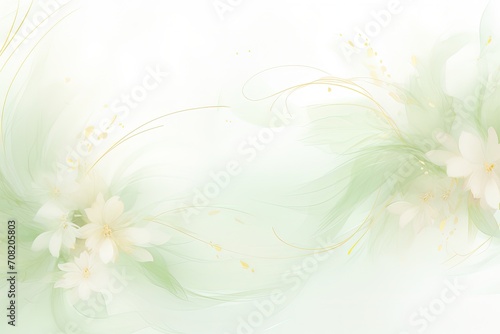 abstract floral green yellow pink gold colors wallpaper 