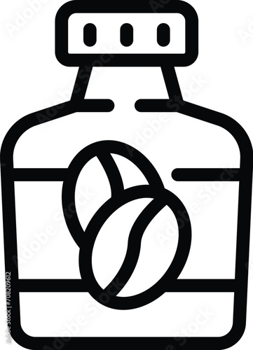 Coco frosty drink icon outline vector. Cream freddo. Cold coffee