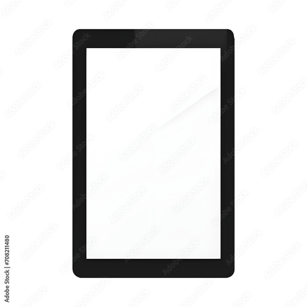 EMPTY_TABLET_SCREEN_TOPVIEW isolated on transparent and white background EMPTY_TABLET_SCREEN_TOPVIEW isolated on transparent and white background