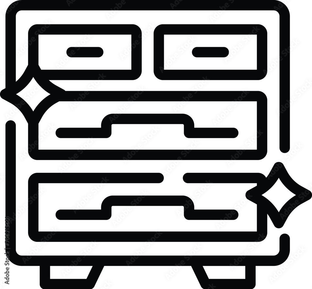 Clean wardrobe icon outline vector. Mop organize. Dark bath unclean Clean wardrobe icon outline vector. Mop organize. Dark bath unclean