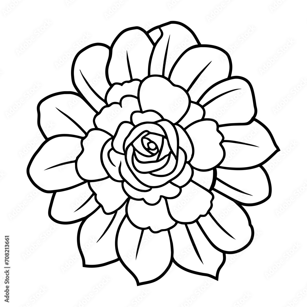 Hand drawn simple flower illustration Hand drawn simple flower illustration