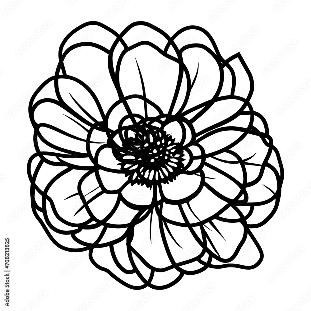 Hand drawn simple flower illustration Hand drawn simple flower illustration