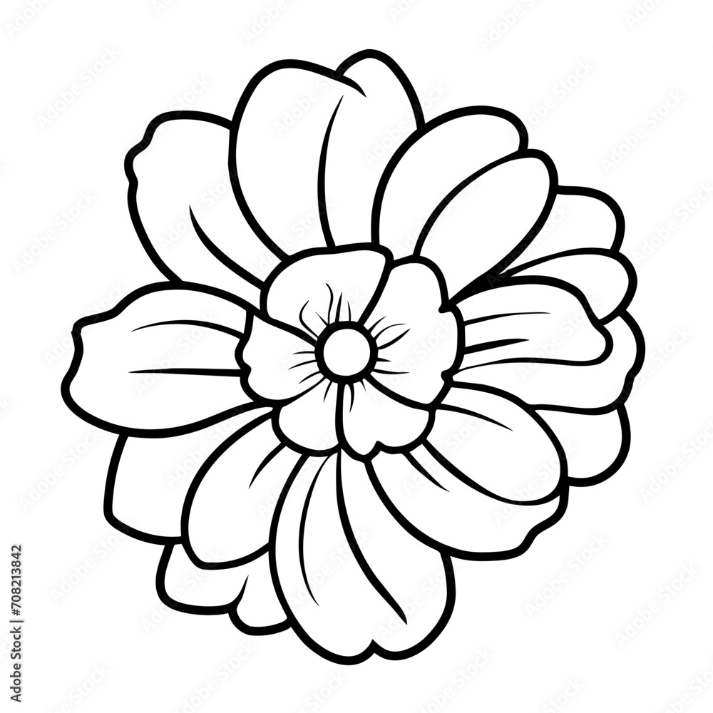 Hand drawn simple flower illustration Hand drawn simple flower illustration