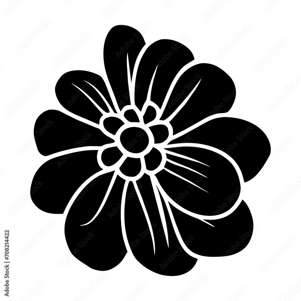 Hand drawn simple flower illustration Hand drawn simple flower illustration