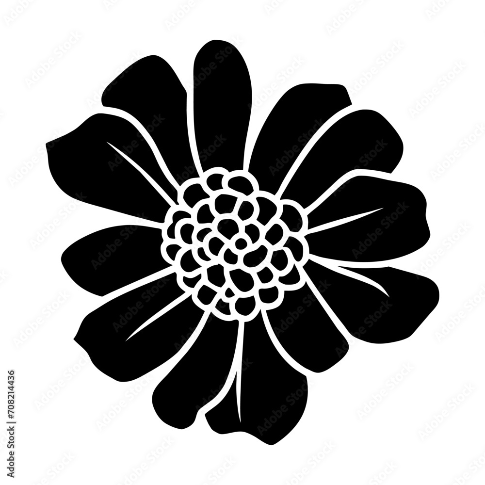 Hand drawn simple flower illustration Hand drawn simple flower illustration