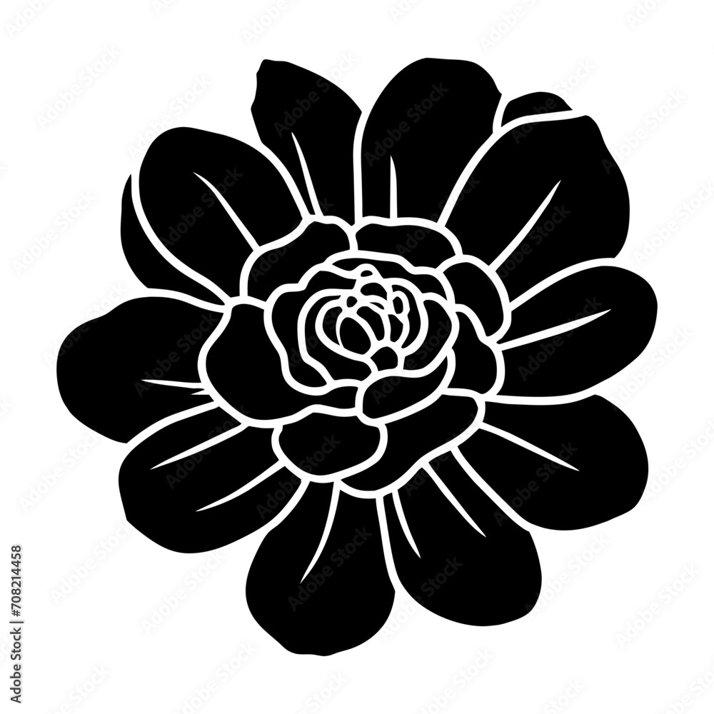 Hand drawn simple flower illustration Hand drawn simple flower illustration