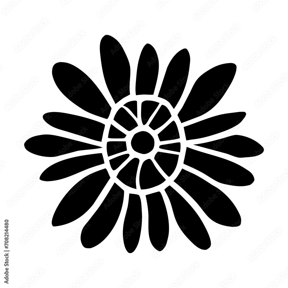 Hand drawn simple flower illustration Hand drawn simple flower illustration