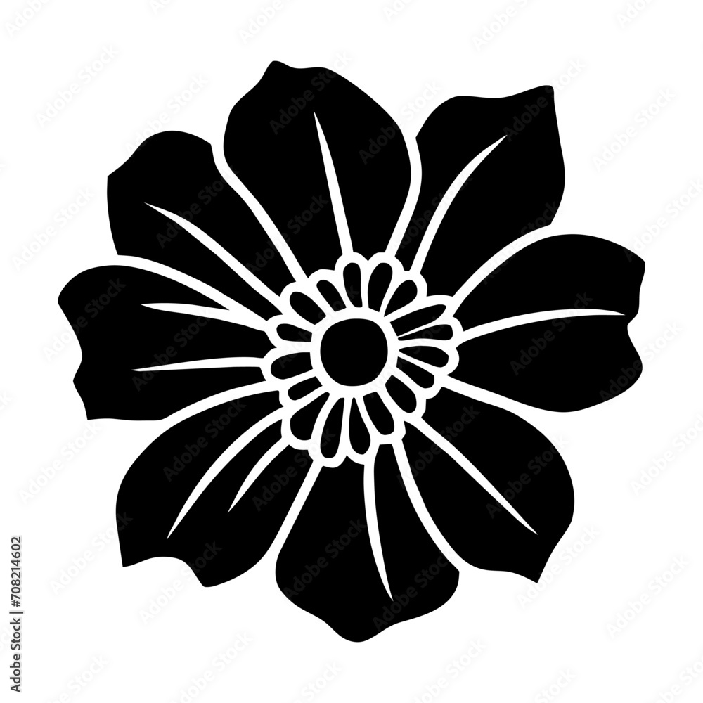 Hand drawn simple flower illustration Hand drawn simple flower illustration