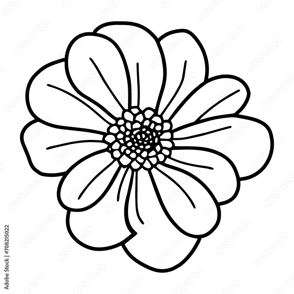 Hand drawn simple flower illustration Hand drawn simple flower illustration