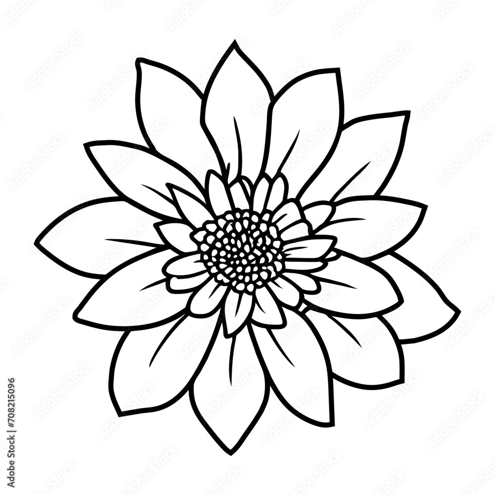 Hand drawn simple flower illustration Hand drawn simple flower illustration