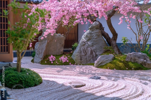 Tranquil Japanese Holographic Rock Garden