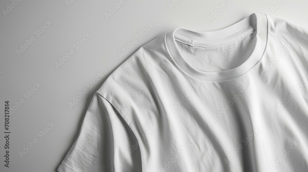 T-shirt template with designated areas for text elements. generative AI T-shirt template with designated areas for text elements. generative AI