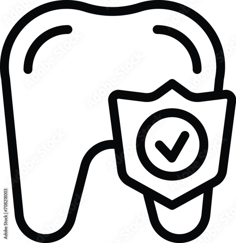 Healthy tooth icon outline vector. Charity love. Medical care