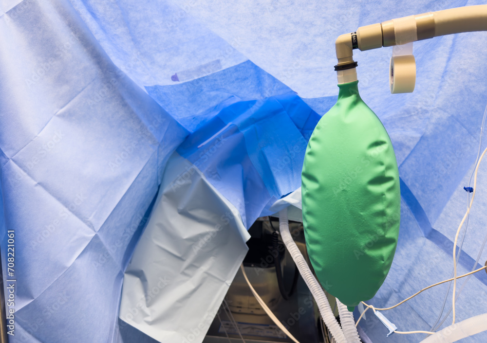 anesthesia equipment ,laryngoscope, ventilation mask, LMA, and oral