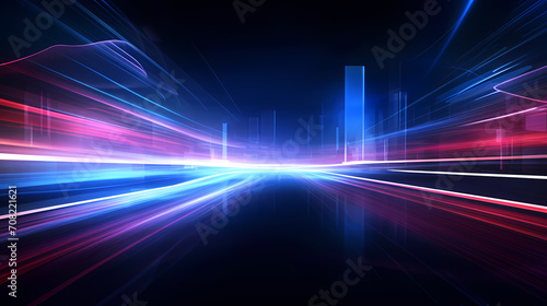 Future technology lines background and light effects, technological background material