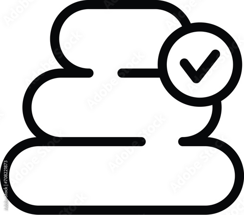 Approved healthy material icon outline vector. Dark charity. Love money