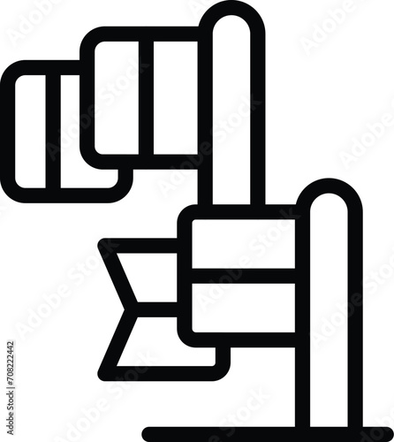 Translator language flags icon outline vector. Linear slender. Speak app