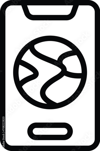 Dialect interpreter icon outline vector. Language person. Cellular conference