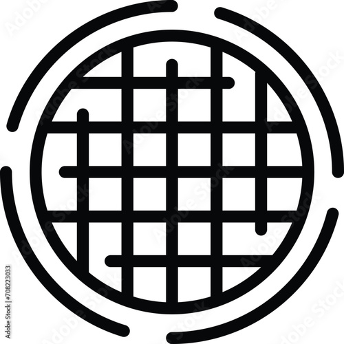Net mic translator icon outline vector. Speaker conference. Speak boundary