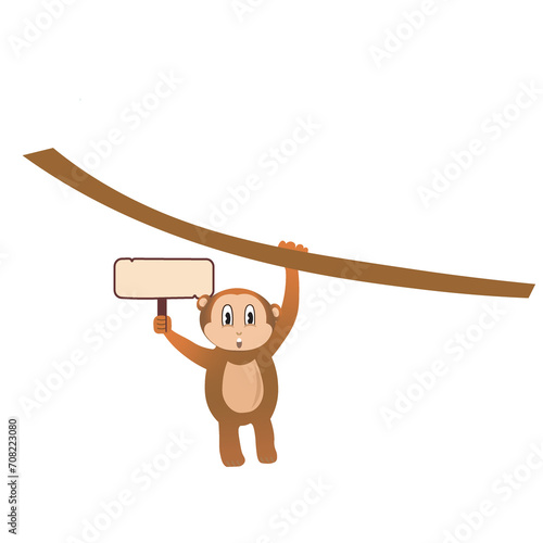 Monkey holding board © Julia