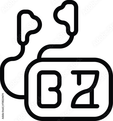 Dialect headphones icon outline vector. Speak app. Megaphone mobile