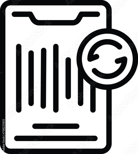 Refresh interpreter icon outline vector. Student translate. App conference