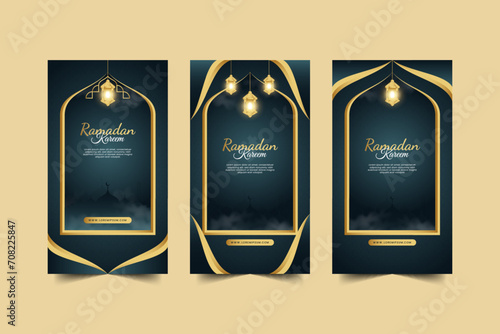 ramadan banner or social media story for islamic celebration