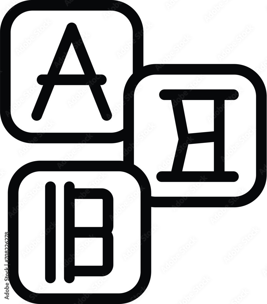 English interpreter icon outline vector. Student app. Case mobile English interpreter icon outline vector. Student app. Case mobile