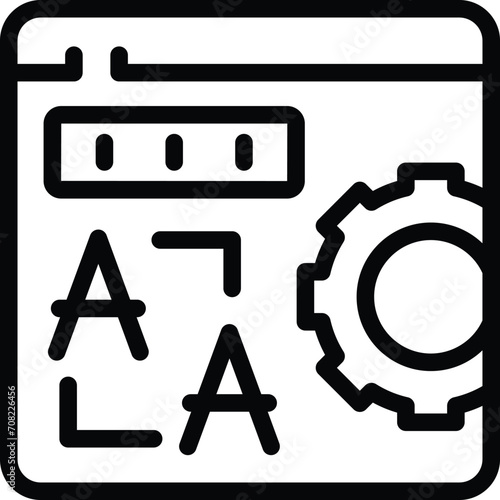 Web site interpreter icon outline vector. Speak translate. Person grammar