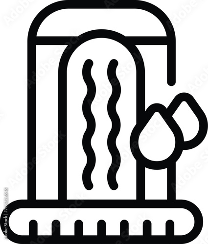 Water drop sterilizer icon outline vector. Anti cleaner. Home medical