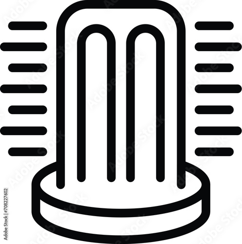 Uv tube lamp icon outline vector. Home medical. Lamp uv bulb