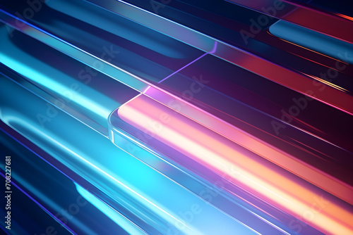 Gradient multilayer glass background, colourful 3d rendering photo