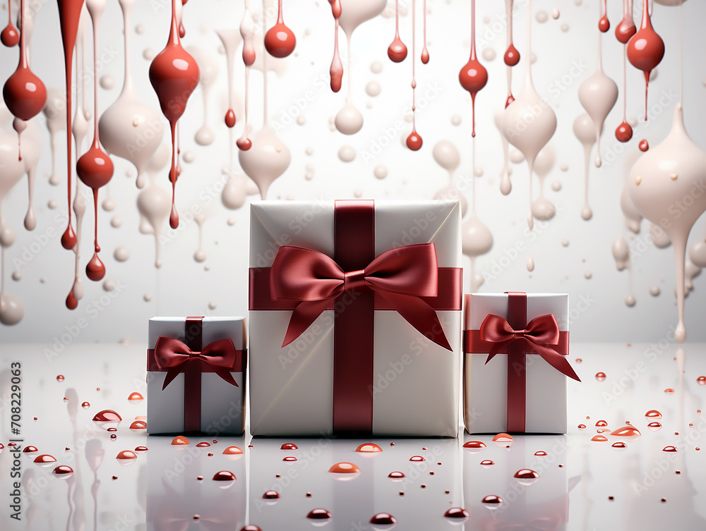 gift box with red ribbon and bow gift box with red ribbon and bow