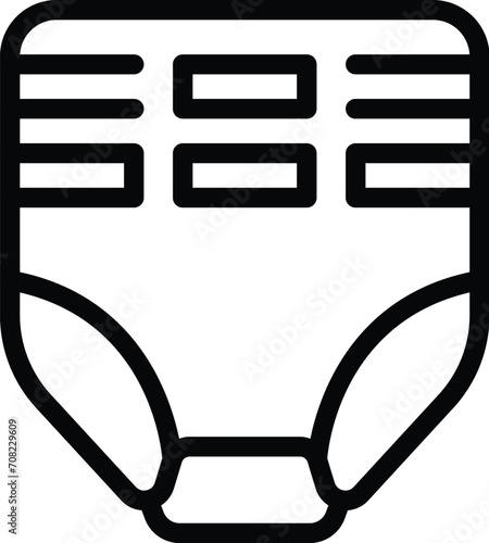 Control adult diaper icon outline vector. Aged female. Nappy elastic