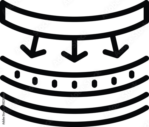 Nappy senior diaper icon outline vector. Aged female. Flexible tape