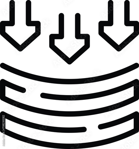 Senior pad diaper icon outline vector. Female aged. Textile gentle