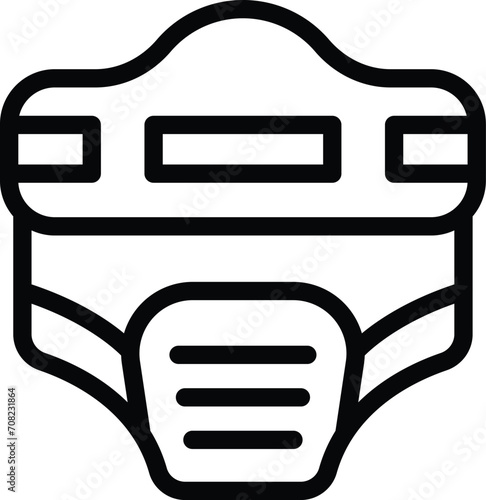 Adult diaper new icon outline vector. Slender elastic. Pad elderly
